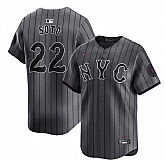 Men's New York Mets #22 Juan Soto Graphite 2024 City Connect Limited Stitched Jersey Dzhi,baseball caps,new era cap wholesale,wholesale hats